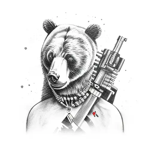 Bear With Guns'n'roses