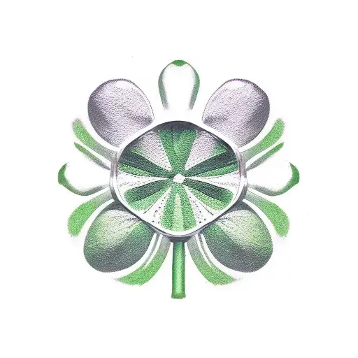Green Four Leaf Clover