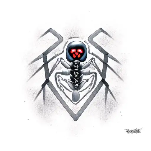 Black Widow With The Number 22 On Its Back