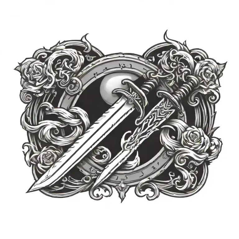 A Single Sword Horizontally