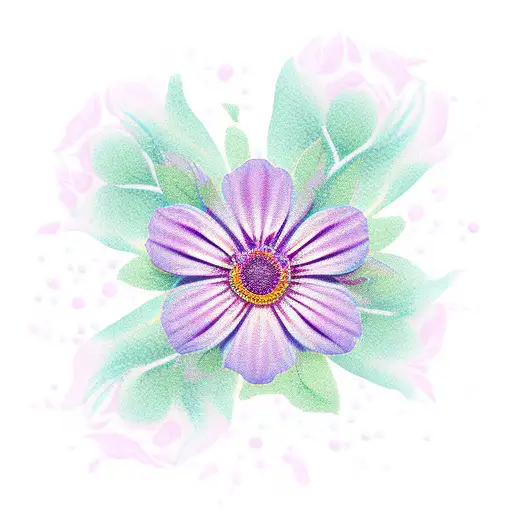 Multiple Flower Blossoms With Different Birth Flowers Blossoming Off Of Branch