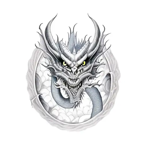 Dragon With Scary Background And Dark Meaning