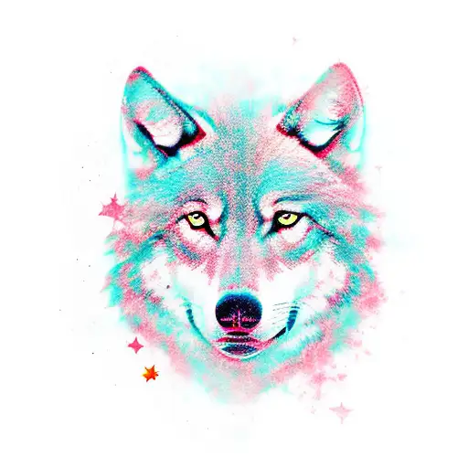 Dreamer's Silhouette With A Wolf Spirit Emerging