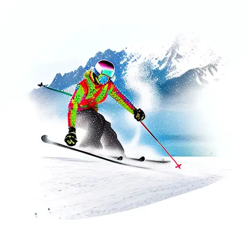 Skiing And Beach