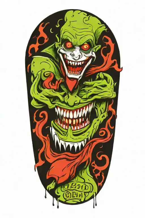 Joker Holding Card That Says 90Th Haha Half Melting