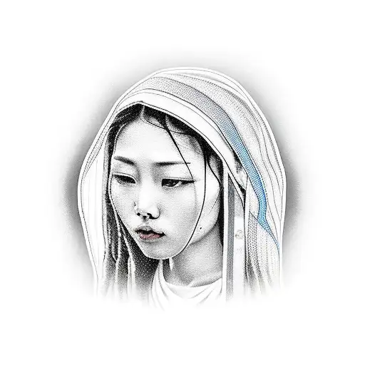 Asian Girl With Dreads Virgin Mary