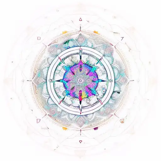 An Aesthetically Pleasing Mandala Design With A Cancer Zodiac Symbol Incorporated