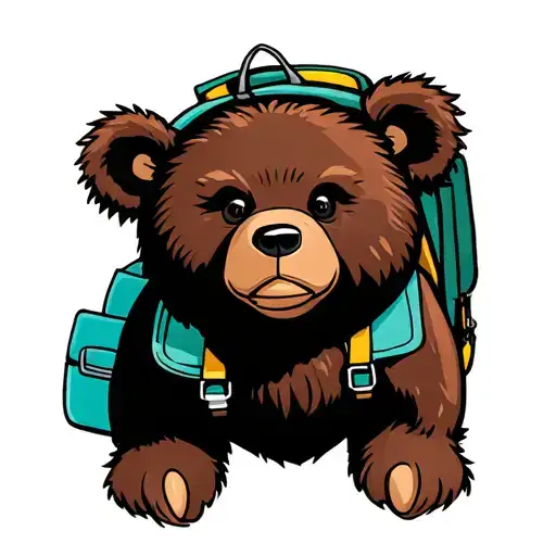Cali Bear With Backpack