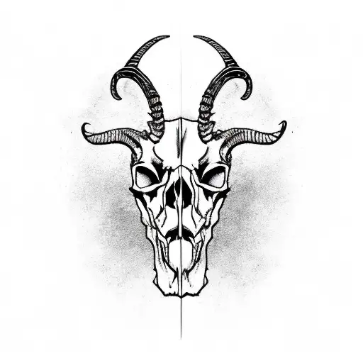 Black Goat Skull