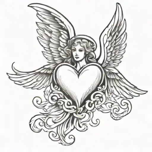 Heart With Angel Wings