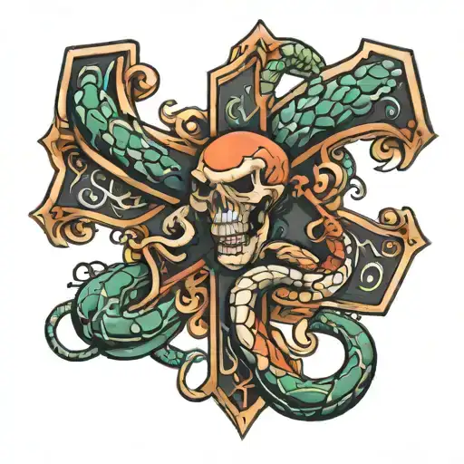 Cross And Snake