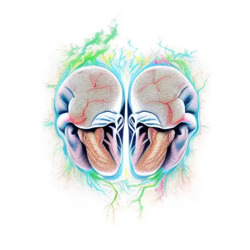 Half Brain & Heart Coming Out Of Skull