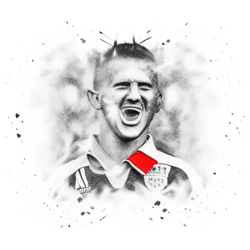 Football Hooligan During A Pyro