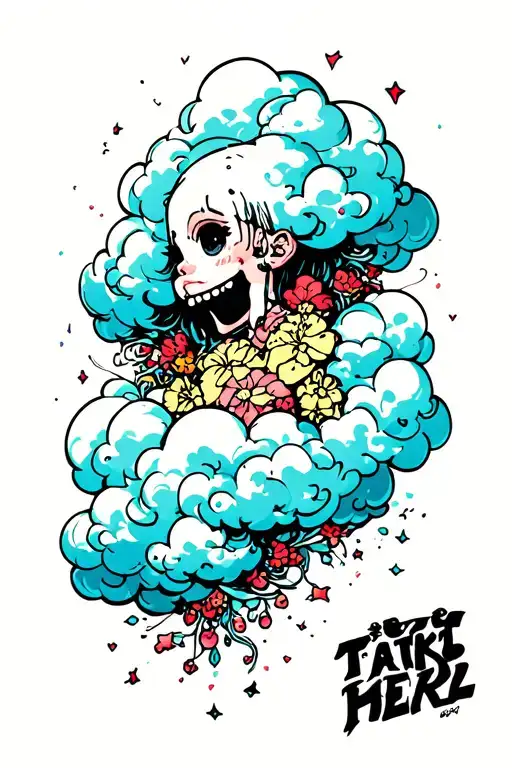 Faded Cloud As Well As A Manga Inspired Tattoo Thicket