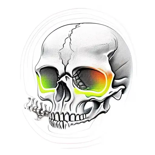 Skeleton In Fullface Helmet