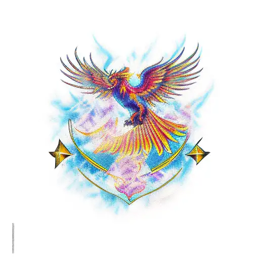 Phoenix Coming From Book