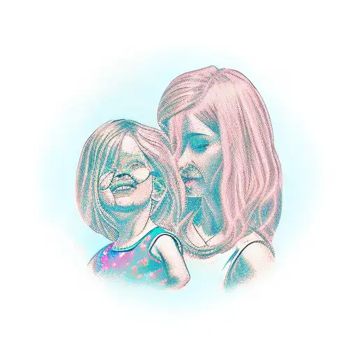 Mother And Daughter Symbol