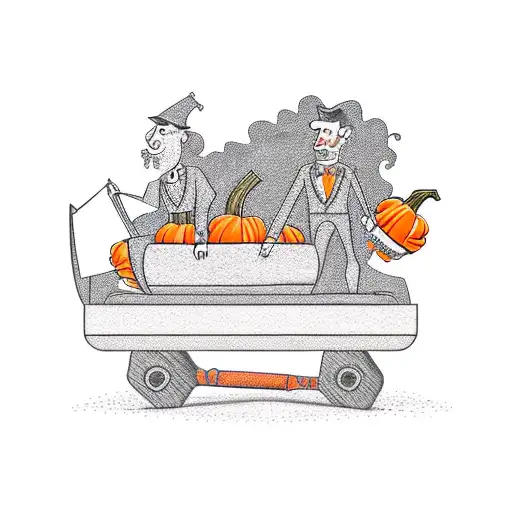 Lawyer Riding A Pumpkin Carriage