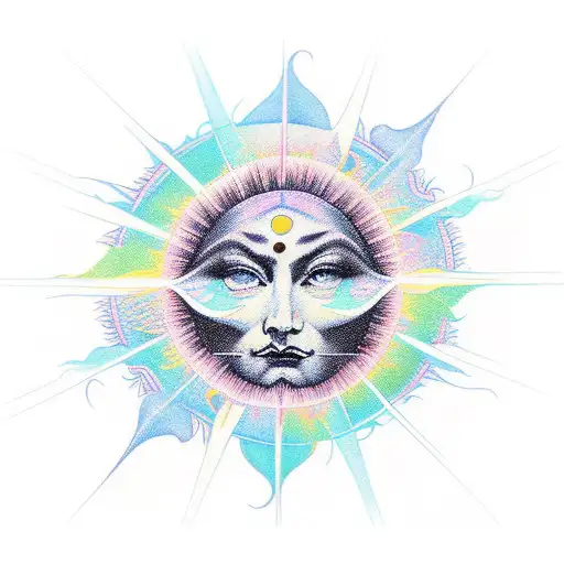 Half Sleeve Philosophy Artistic Sun