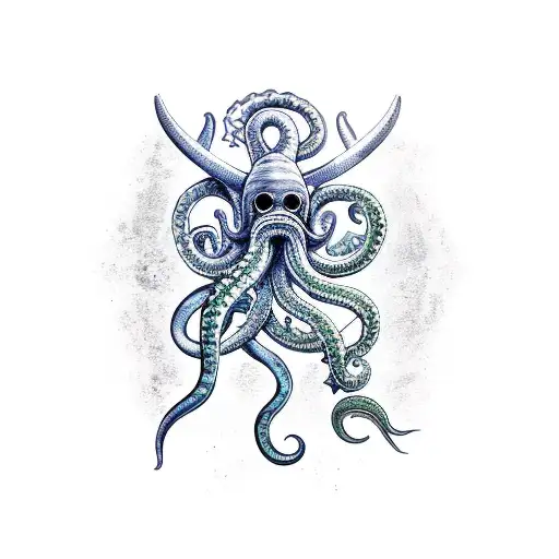 Kraken Arm Holding A Trident