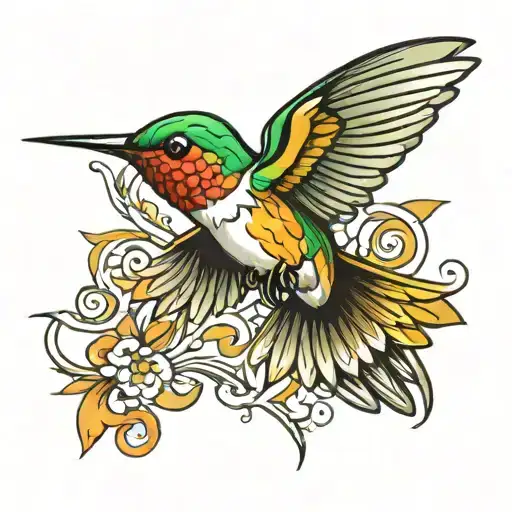 Hummingbird Flying Angry