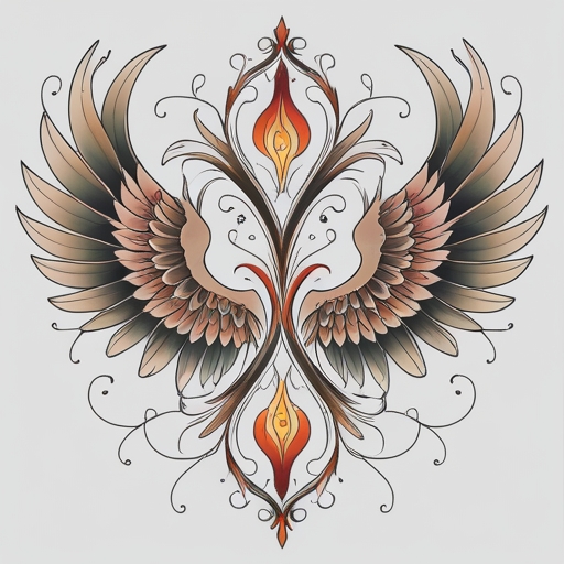 Wings of the Serpent’s Fire Tattoo idea