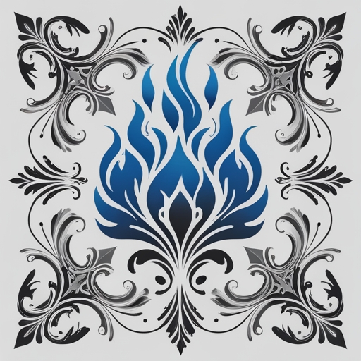 Sapphire Flame Tattoo idea
