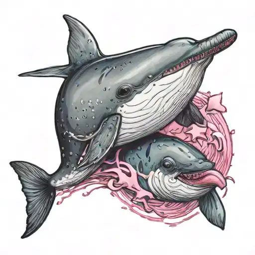 A Realistic Narwhal And Platypus Duo With A Pink Taco In The Background