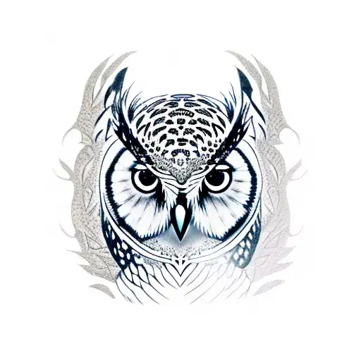 An Owl And Leopard Intertwined In A Mountain Bike Chain