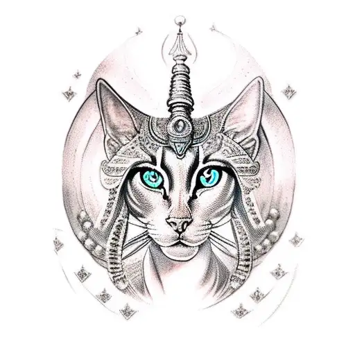 A Stunningly Beautiful Woman As Goddess Bastet