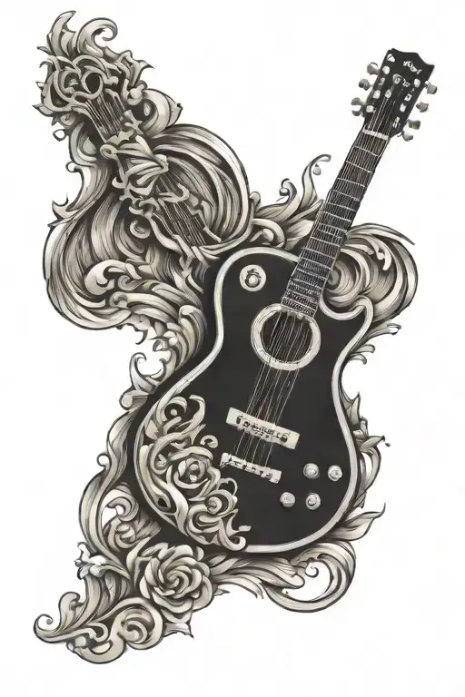 Classic Guitar With Gemini Sign