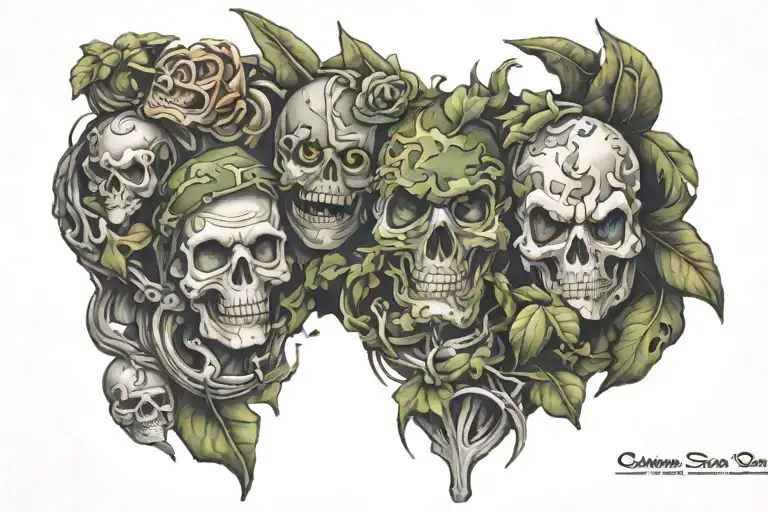 Camouflage With Hidden Cartoon Characters