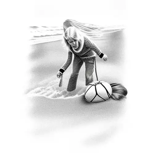 A Beautiful Long Blond Hair 11 Year Old Danish Boy Playing In The Beach