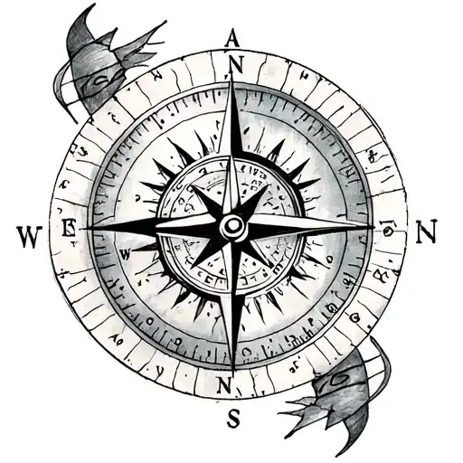 Compass With Constilations
