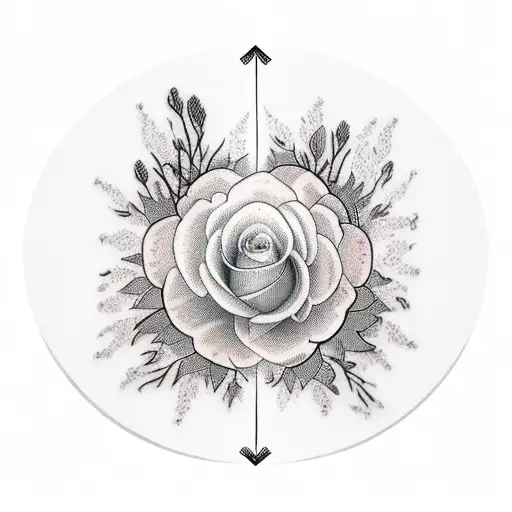 Vertical Spine Tattoo With February Birth Month Flowers And April Birth Month Flowers