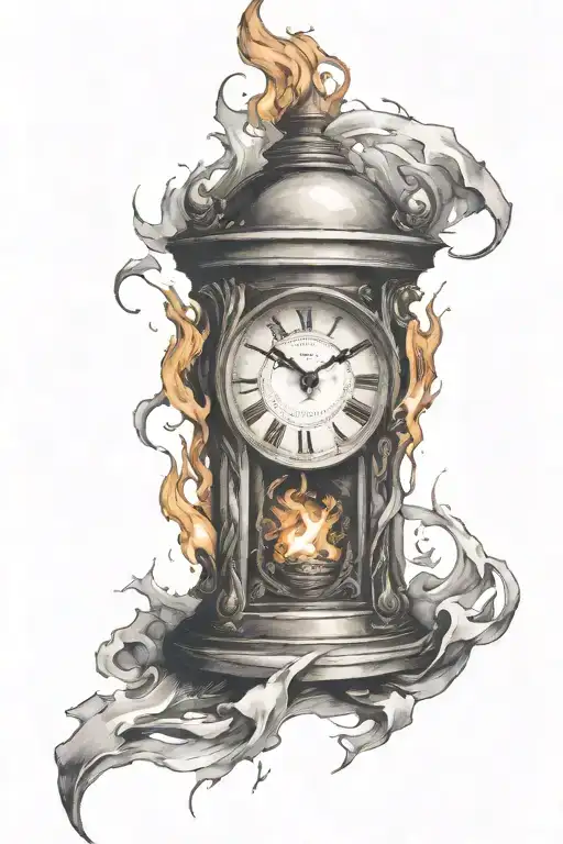 Broken Clock On Fire