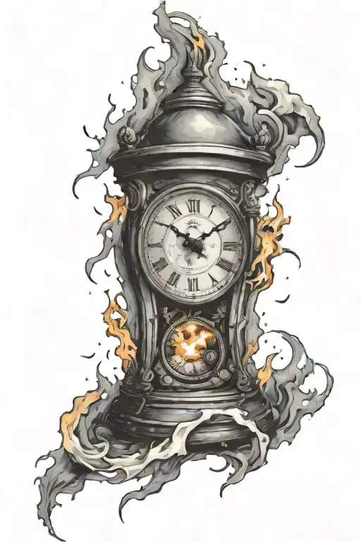 Broken Clock On Fire