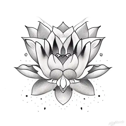 Lotus Flower Woman Face