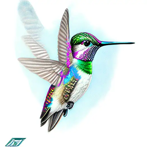 Hummingbird Flying In The Shape Of The Letter S