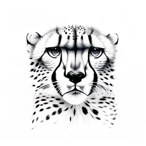 Cheetah Drinking Water