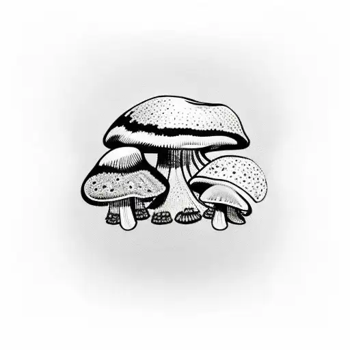 A Whimsical Scene Of A Mushroom Band Playing Music With Cannabis Leaves As Instruments