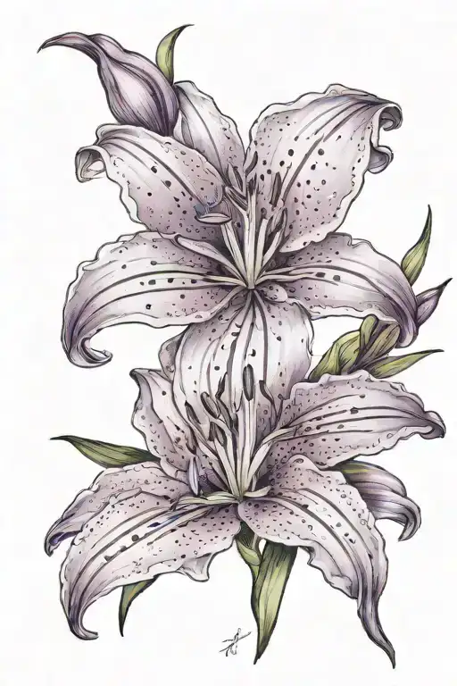 Lily Flower Purple Growing Slowly