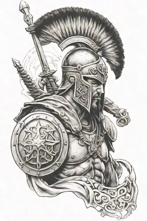 300 Spartans Warrior With Shield And