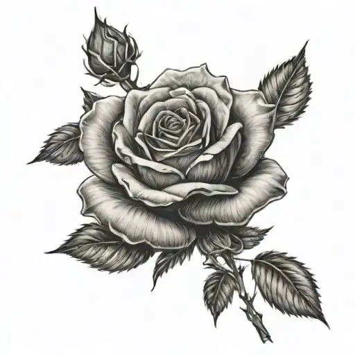 Single Rose With The Name Gonzalez As The Stem