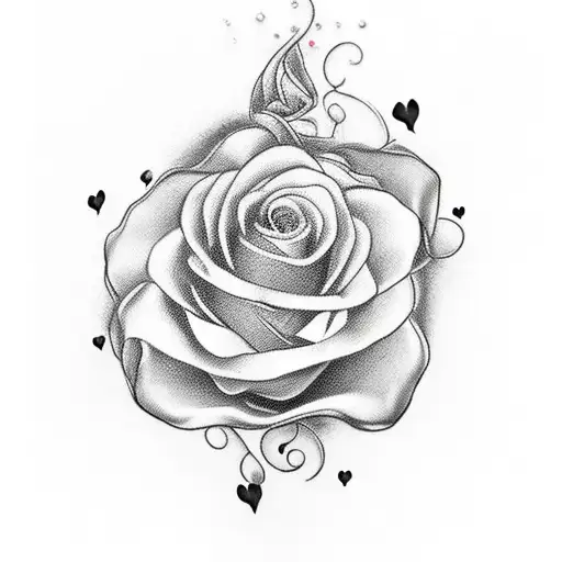 Word Amore With Black And Red Hearts With Name Eleonora Hidden In The