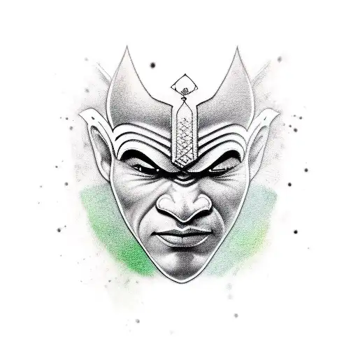 A Head Which Is Half Lapu Lapu Warrior And Half Thai Yak