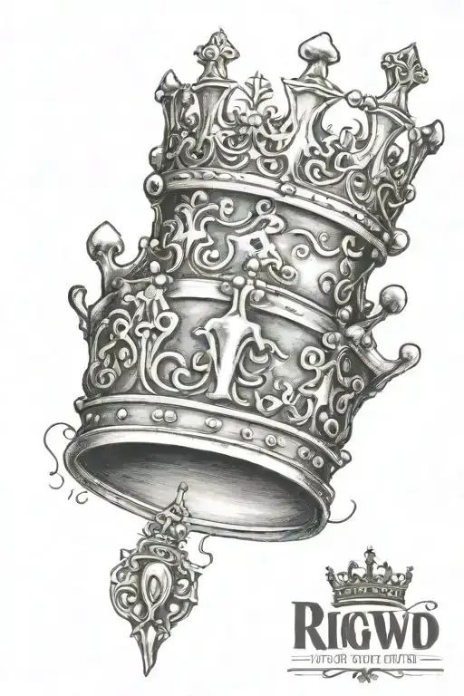 King's Crown With The Name Ricardo Under The Crown