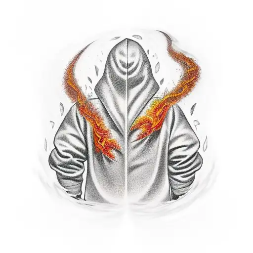 Person Walking Through Fire And Water