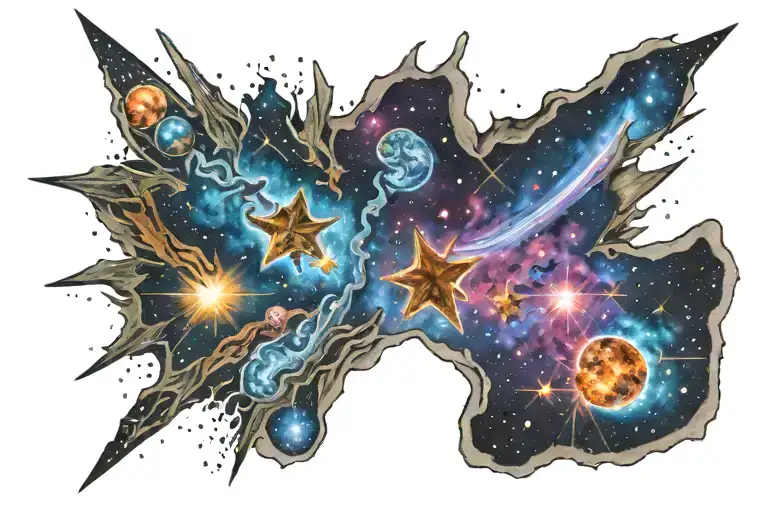 Colorful Cosmic Milky Way Family