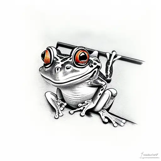 Frog Doing A Pull-up